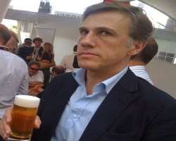 Christoph Waltz consuming alcohol